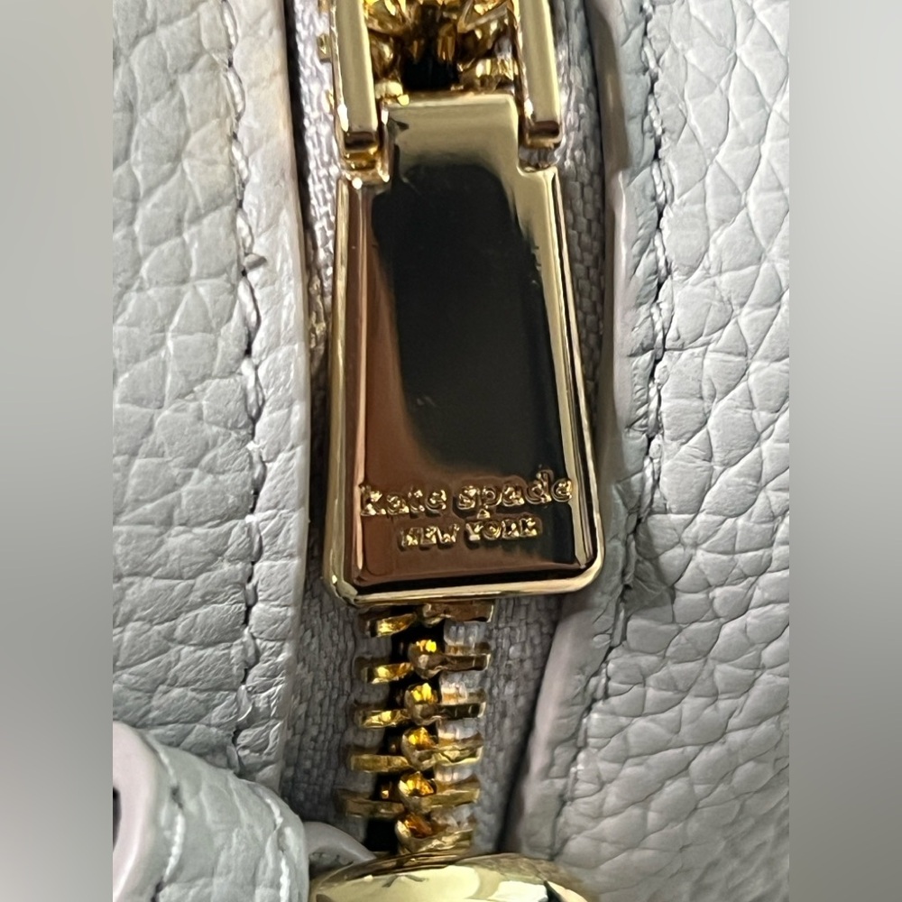 ‼️SOLD‼️Kate Spade Ava Pebbled Leather Light Gray Crossbody Bag Brand New - Picture 13 of 13